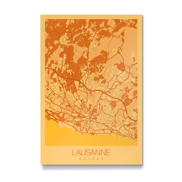 Galerie-Print "Stadt Lausanne Map" 30x20 cm artboxONE