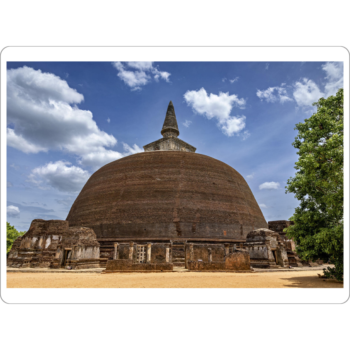 Tischset "Die große Dagoba" artboxONE - Architektur,Reise / Asien - Sri lanka,Tempel,Polonnaruwa,Buddha,Buddhismus,Ruine,Tempelruinen