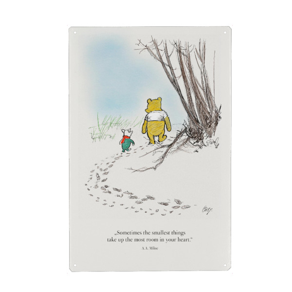 Holzbild "Brummelbär und Ferkel - bunt" artboxONE - Für Kinder,Tiere