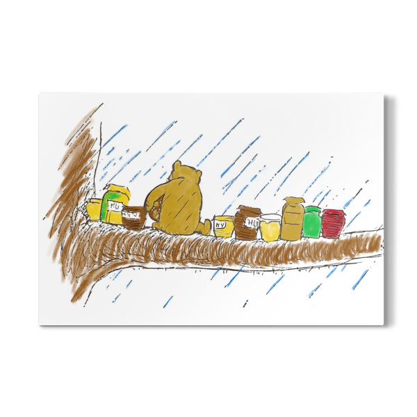 Galerie-Print "Brummelbär und der Honig - bunt" 30x20 cm artboxONE