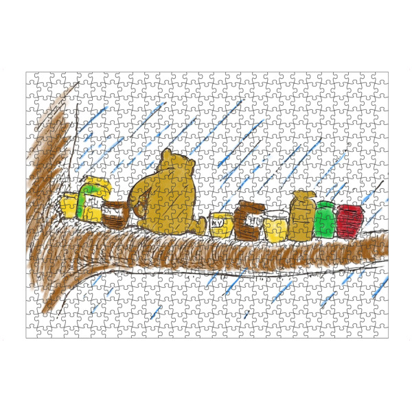 Puzzle Ravensburger "Brummelbär und der Honig - bunt" artboxONE - Natur,Für Kinder,Tiere