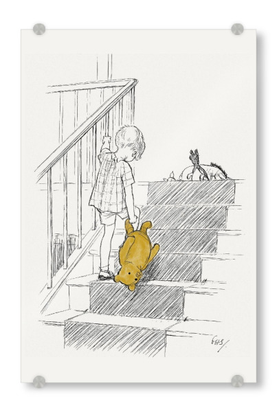 Acrylglasbild "Christopher und Teddy - bunt" artboxONE - Für Kinder,Tiere