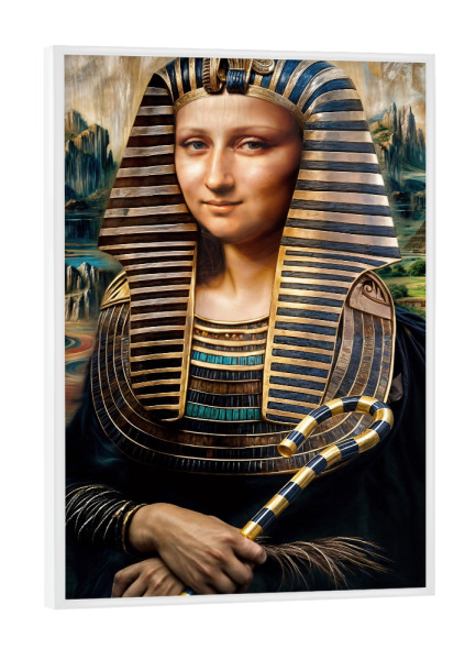 Poster mit weißem Rahmen "Mona Pharao" artboxONE - Comic,Menschen,Lustig