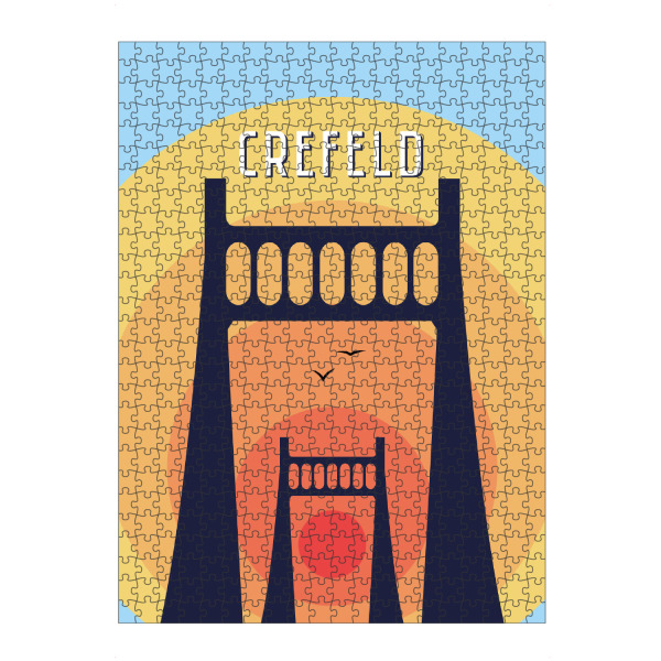 Puzzle Ravensburger "Krefeld Uerdingen - Retro" artboxONE - Städte,Architektur