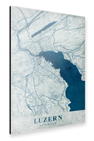 Alu-Dibond "Vintage City Luzern" 75x50 cm artboxONE