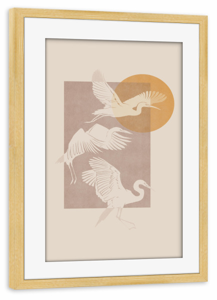 Poster mit Rahmen kiefer "Anmutiger Aufstieg" artboxONE - Natur,Tiere