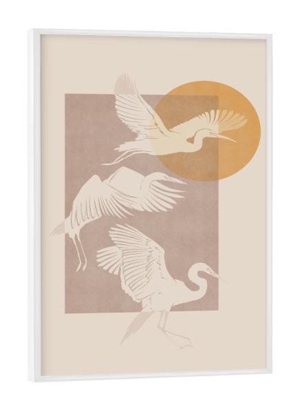 Poster mit weißem Rahmen "Anmutiger Aufstieg" artboxONE - Natur,Tiere