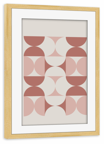 Poster mit Rahmen kiefer "Minimalist abstract pink" artboxONE - Abstrakt,Geometrie