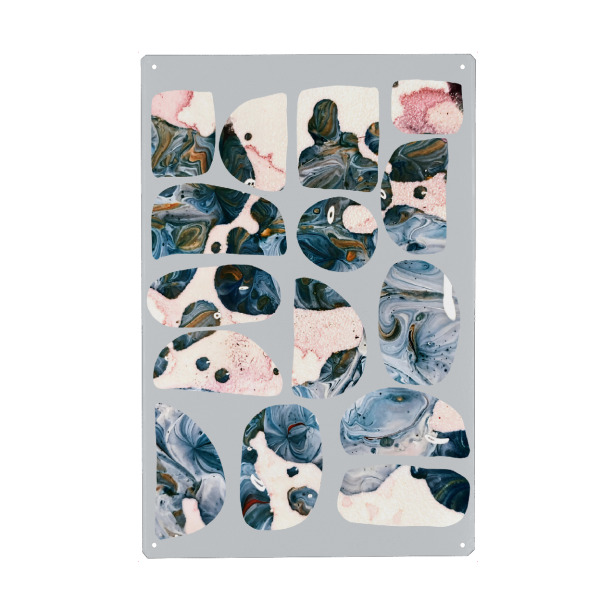 Metall Poster "Aufgeordnete Steine" artboxONE - Abstrakt