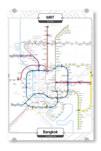 Acrylglasbild "U -Bahn - Bangkok" artboxONE - Städte,Architektur,Kartografie