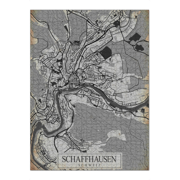 Puzzle Ravensburger "Retro City Schaffhausen" artboxONE - Städte / Weitere,Kartografie