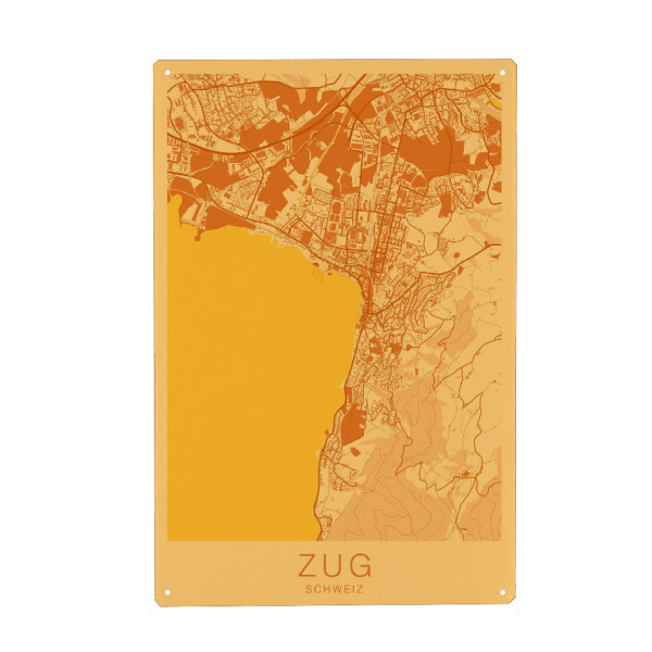 Holzbild "Stadt Zug Map" artboxONE - Städte / Weitere,Kartografie - Zug,Zug map,Zug city,Zug citymap,City zug,Map zug,Zug schweiz,Zug stadt,Stadt zug