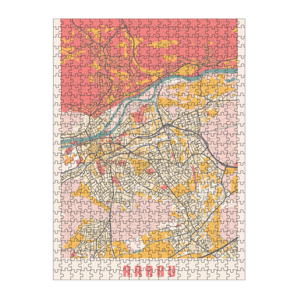 Puzzle Ravensburger "Aarau City Karte" artboxONE - Städte / Weitere,Kartografie