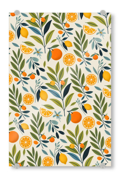 Acrylglasbild "Zitronen -Orchard -Traum" artboxONE - Floral