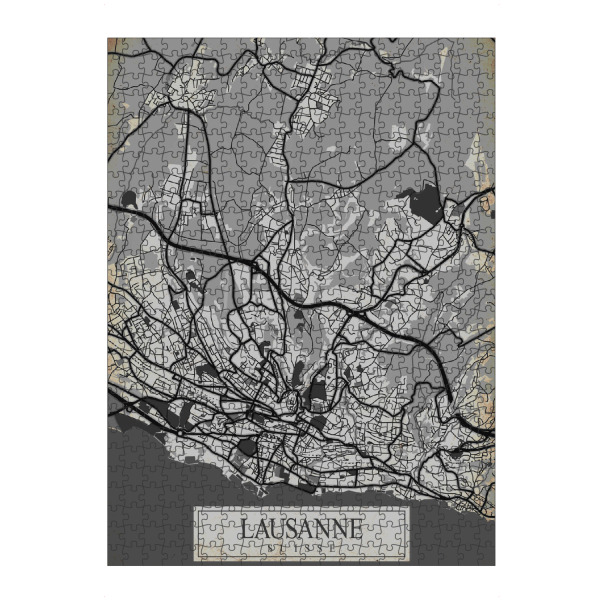 Puzzle Ravensburger "Retro Lausanne City" artboxONE - Städte / Weitere,Kartografie