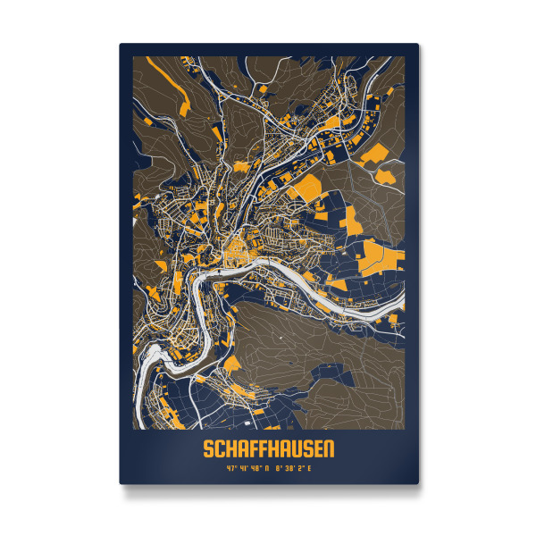 Galerie-Print "Schaffhausen Stadtplan" 30x20 cm artboxONE