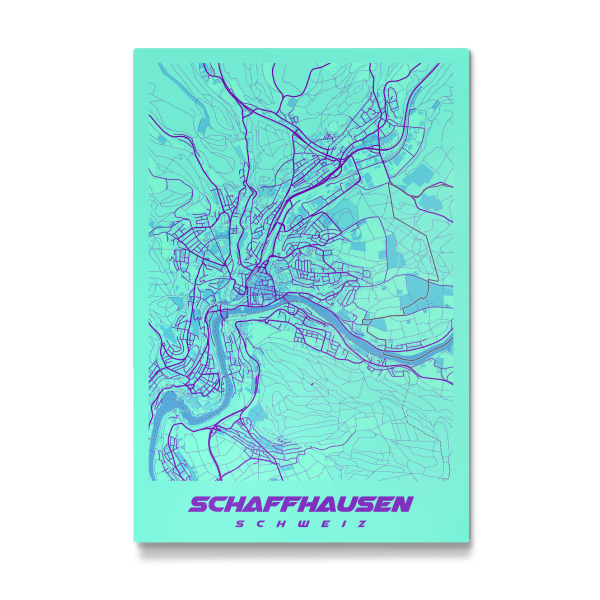Galerie-Print "City Map Schaffhausen" 75x50 cm artboxONE