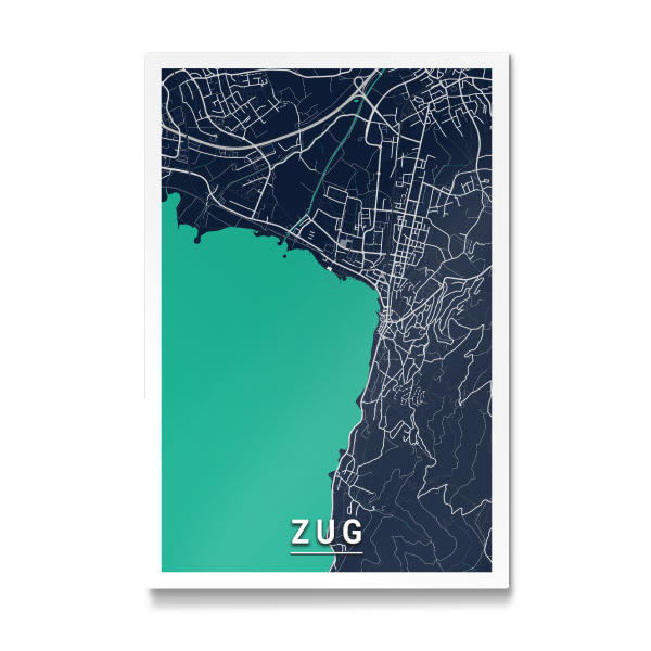 Galerie-Print "Zug Map" 30x20 cm artboxONE