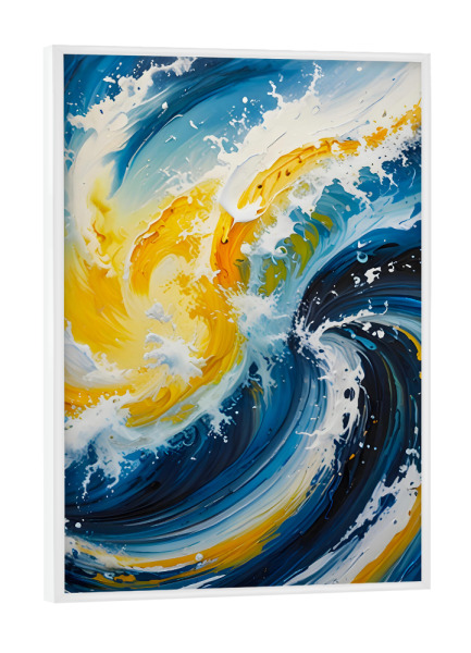 Poster mit weißem Rahmen "Ozeanischer Wirbelwind" artboxONE - Abstrakt,Unterwasser