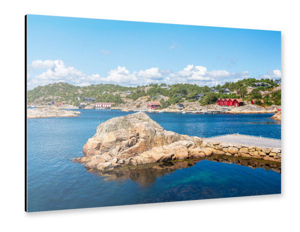 Alu-Dibond "Halbinsel Helleviga und Felsen" 75x50 cm artboxONE