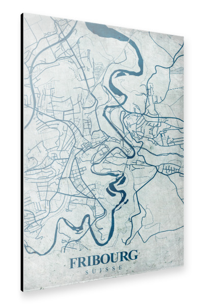 Alu-Dibond "Fribourg Vintage" 75x50 cm artboxONE