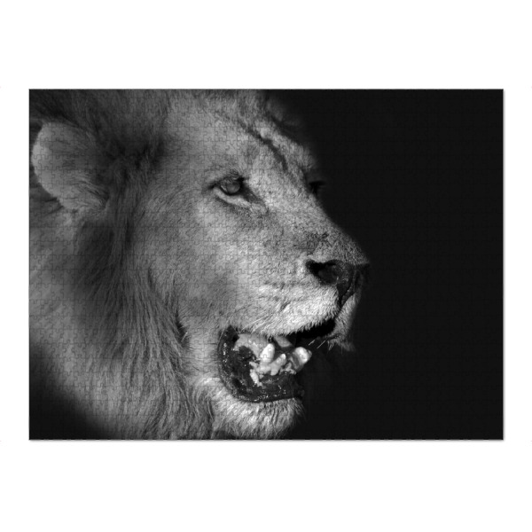 Puzzle Ravensburger "Lion in B&W" artboxONE - Natur,Tiere,Schwarzweiß,Reise / Afrika