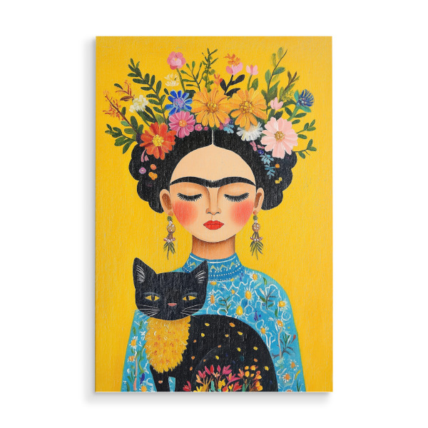 Holzbild "Frida's Botanische Eleganz" artboxONE - Floral,Tiere,Menschen