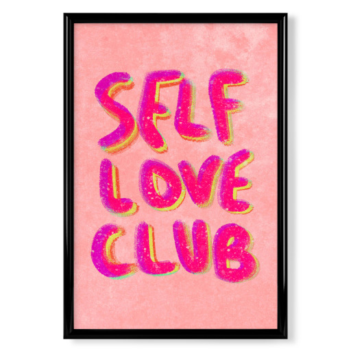 Self love club - handlettering
