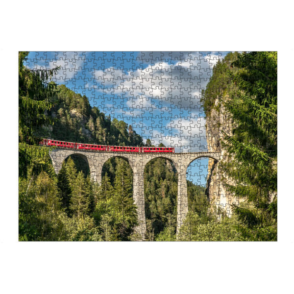Puzzle Ravensburger "Landwasserviadukt Schweiz" artboxONE - Reise