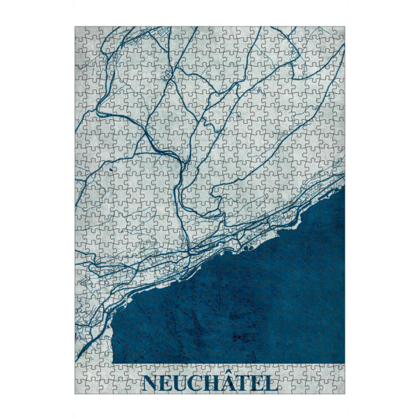 Puzzle Ravensburger "Neuchâtel Vintage" artboxONE - Städte / Weitere,Kartografie