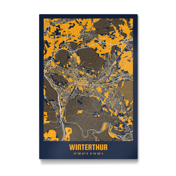 Galerie-Print "Winterthur CityMap" 75x50 cm artboxONE