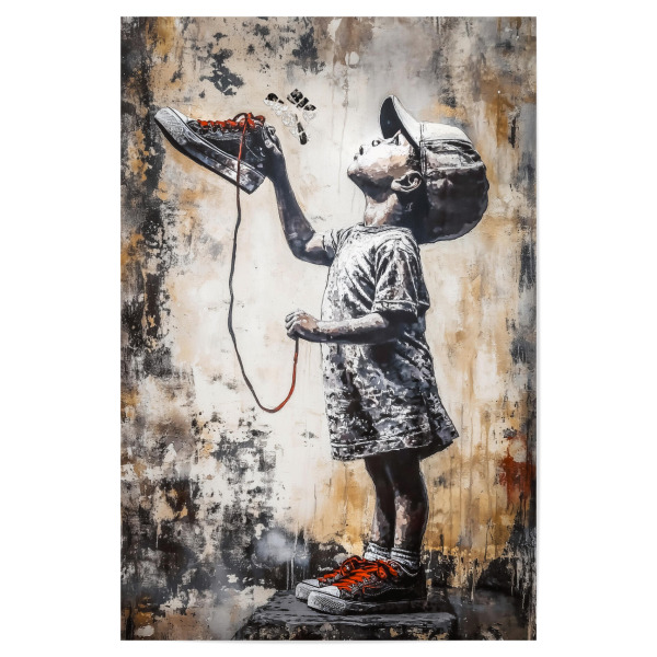 Poster "Großer Schuh" artboxONE - Abstrakt,Menschen,Streetart