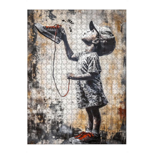 Puzzle Ravensburger "Großer Schuh" artboxONE - Abstrakt,Menschen,Streetart