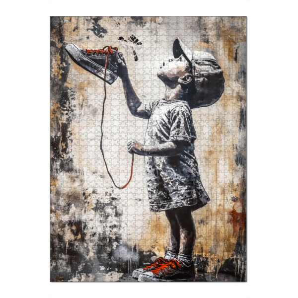 Puzzle Ravensburger "Großer Schuh" artboxONE - Abstrakt,Menschen,Streetart