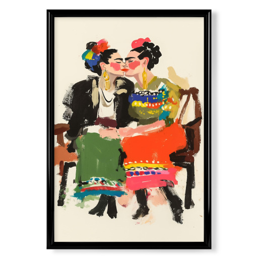 Doppelte Frida Kahlo Malerei