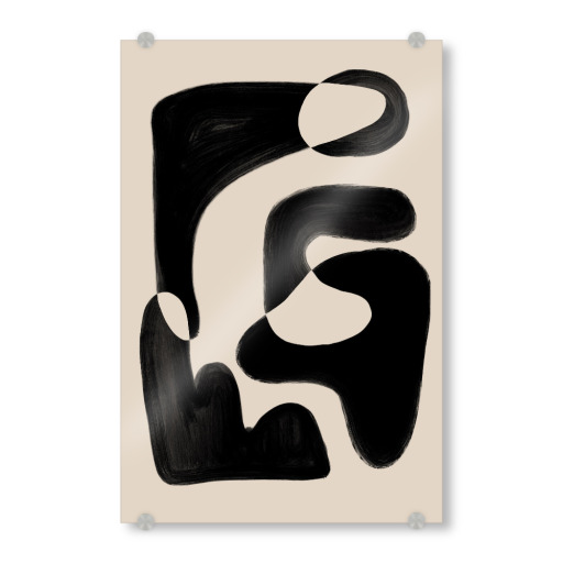 Abstract Beige Black