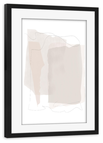 Poster mit Rahmen schwarz "Abstrakte minimalistische Kunst" artboxONE - Abstrakt