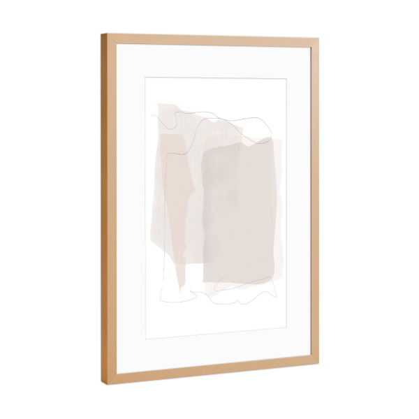 Poster mit Rahmen Kupfer "Abstrakte minimalistische Kunst" artboxONE - Abstrakt