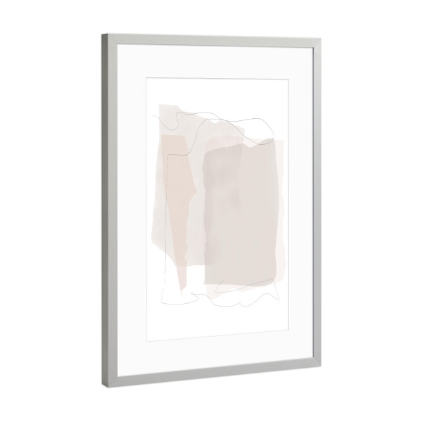 Poster mit Rahmen Silber "Abstrakte minimalistische Kunst" artboxONE - Abstrakt