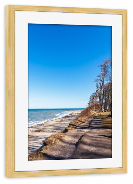 Poster mit Rahmen kiefer "Steilküste am Gespensterwald" artboxONE - Natur,Reise,Reise / Strand und Meer