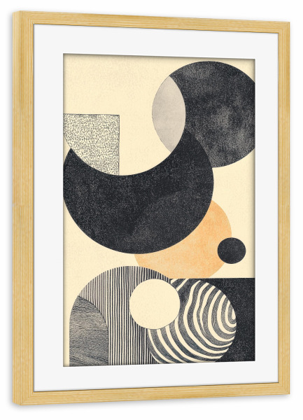 Poster mit Rahmen kiefer "Moderne abstrakte Geometrie" artboxONE - Abstrakt,Geometrie - Abstrakte geometrische,Geometrische,Abstrakt