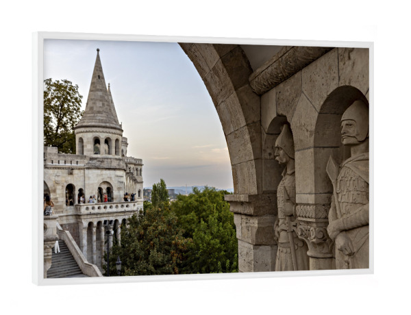Poster mit weißem Rahmen "Fischerbastei in Budapest" artboxONE - Architektur