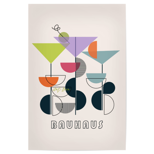 Poster "Kunstbar" artboxONE - Abstrakt,Geometrie,Essen & Trinken / Alkohol