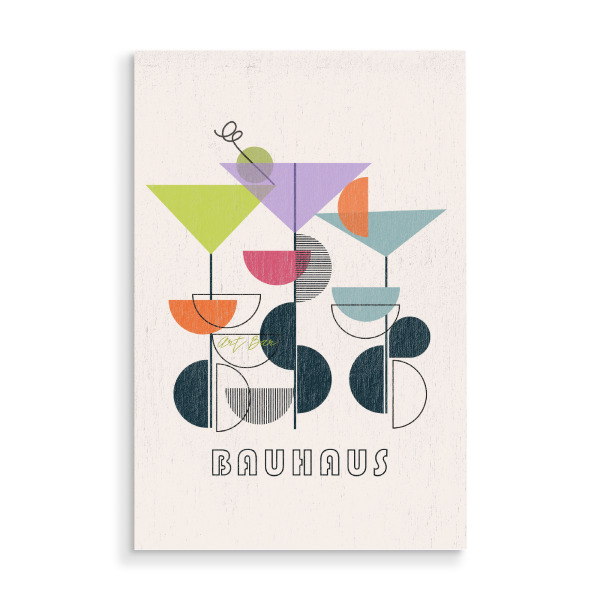 Holzbild "Kunstbar" artboxONE - Abstrakt,Geometrie,Essen & Trinken / Alkohol