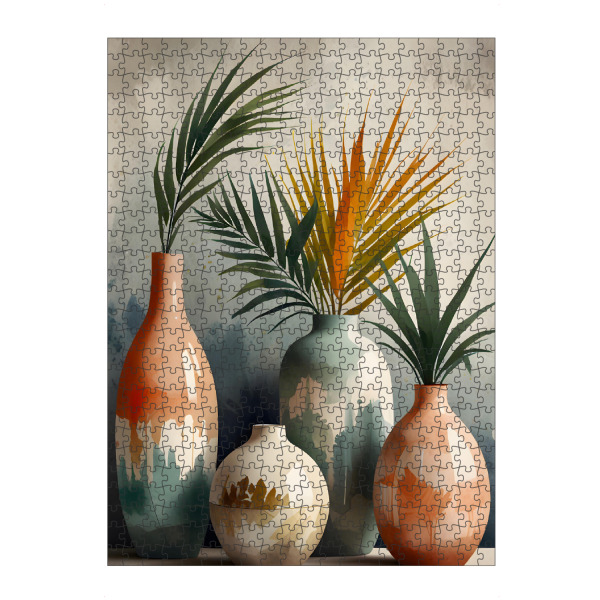 Puzzle Ravensburger "Tropische Vasen in Aquarellfarben" artboxONE - Floral