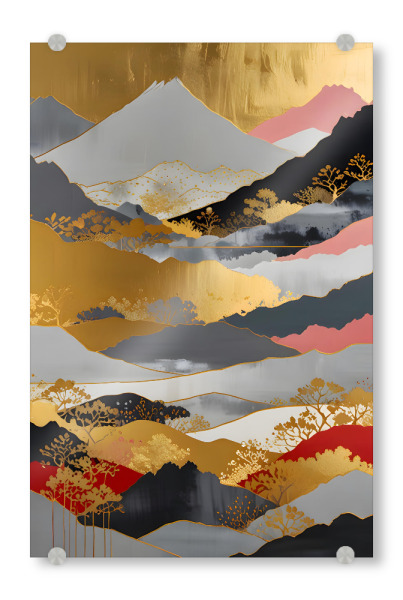 Acrylglasbild "Schimmernde japanische Landschaft" artboxONE - Natur