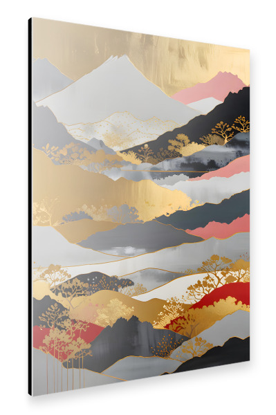 Alu-Dibond "Schimmernde japanische Landschaft" 30x20 cm artboxONE
