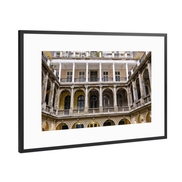 Poster mit Rahmen Schwarz (Metallic) "Palerma Art Space Center" artboxONE - Architektur