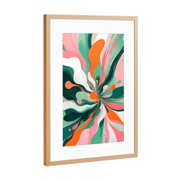 Poster mit Rahmen Kupfer "Wirbelwunder" artboxONE - Abstrakt