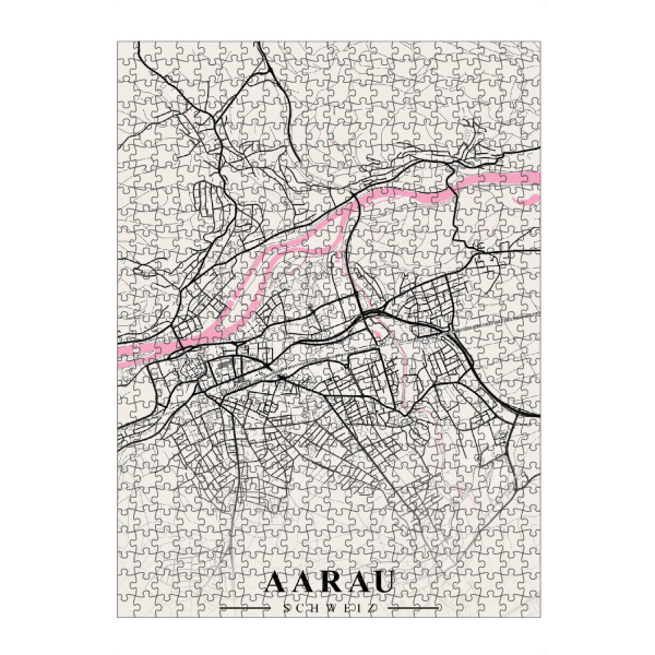 Puzzle Ravensburger "Map Aarau" artboxONE - Städte / Weitere,Kartografie